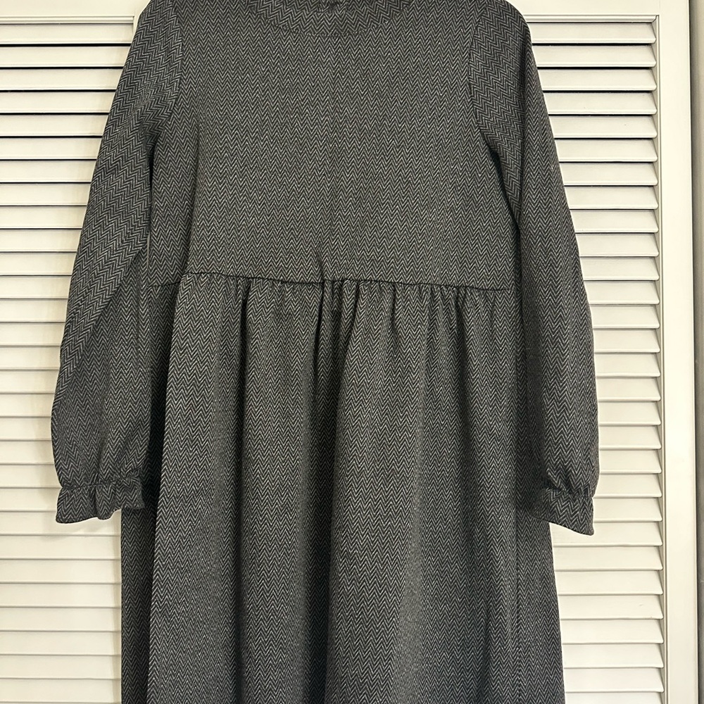 Loft Button Back Dress with Ruffle Sleeve - Picture 2 of 5